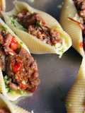 Italian sausage stuffed pasta