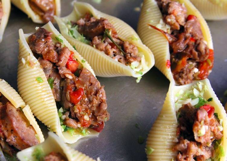 Simple Way to Make Favorite Italian sausage stuffed pasta