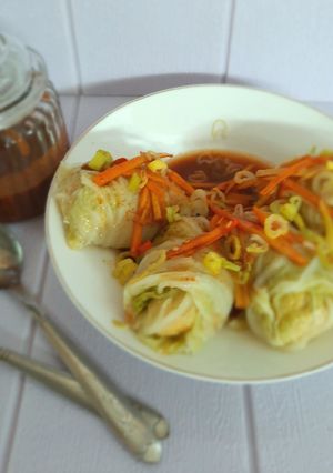 Foto resep 18. Chicken Cabbage Roll (sawi putih gulung daging ayam)