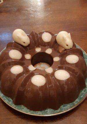 Foto resep PUDDING COKLAT mix polkadot