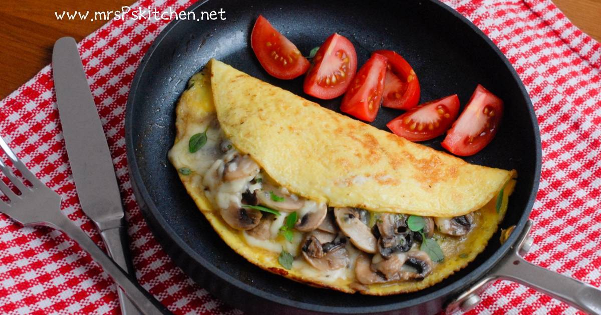 起司磨菇歐姆蛋食譜by Mrs Ps Kitchen Cookpad