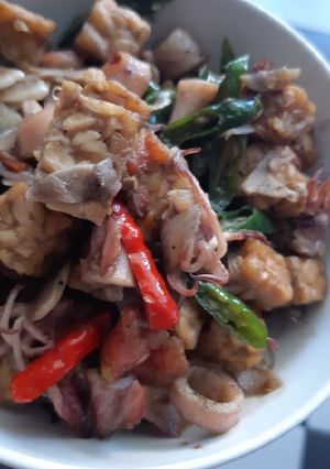 Foto resep Tumis tempe cumi asin