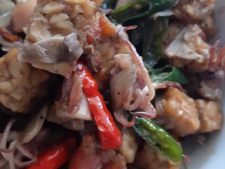 Langkah Gampang Menyiapkan Resep  Tumis tempe cumi asin yang Bikin Ngiler, Sempurna