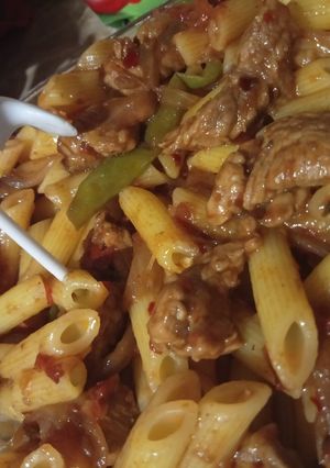 A picture of Spicy penne arrabiata.