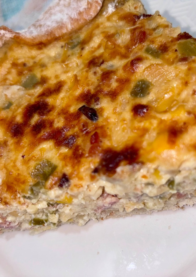 Una foto de Tarta de panceta, cebolla y choclo
