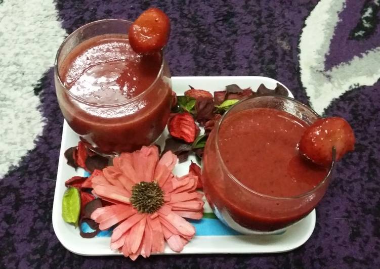 Easiest Way to Prepare Speedy Strawberry Smoothie