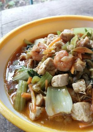 Foto resep Udang tahu saos tiram