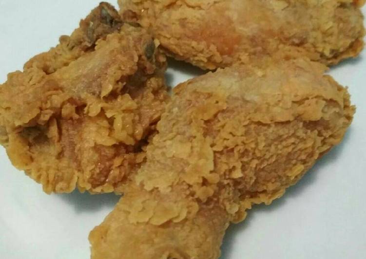 Resep Fried chicken (Ayam goreng kriuk anti ribet,ter simpel) Anti Gagal