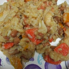 A picture of Maize Porridge and Pork Stew.