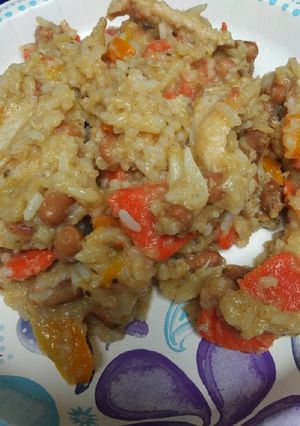 A picture of Maize Porridge and Pork Stew.