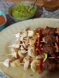 Brochette de verdura y pollo