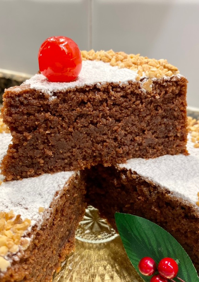 Una foto de Pastel de chocolate y almendras al aroma de azahar (versión Bavette -gastronomia)