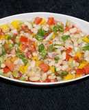 Ensalada de porotos blancos con tomates. Jon style