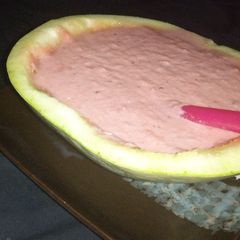 A picture of Watermelon and strawberry shake.