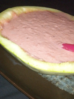 A picture of Watermelon and strawberry shake.