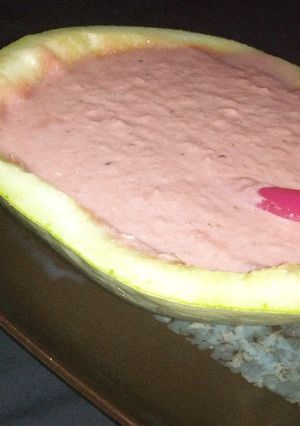 A picture of Watermelon and strawberry shake.