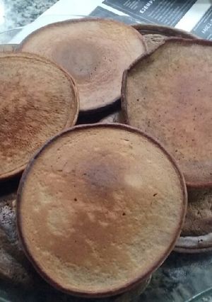 Una foto de Hot cakes de chocolate