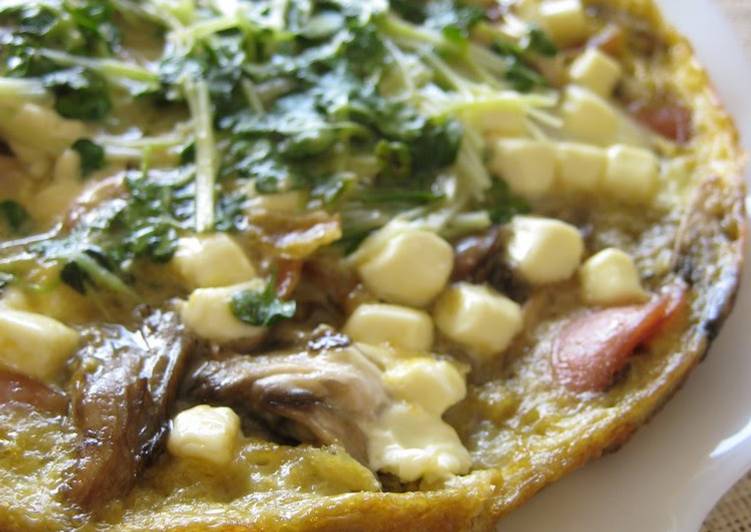 Step-by-Step Guide to Make Super Quick Homemade Maitake Mushroom and Sausage Cheese Omelette