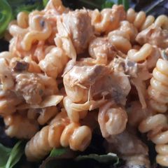 A picture of Sig's Pasta and Mackerel Salad.