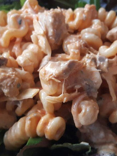 A picture of Sig's Pasta and Mackerel Salad.