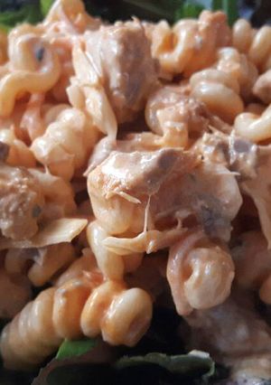 A picture of Sig's Pasta and Mackerel Salad.