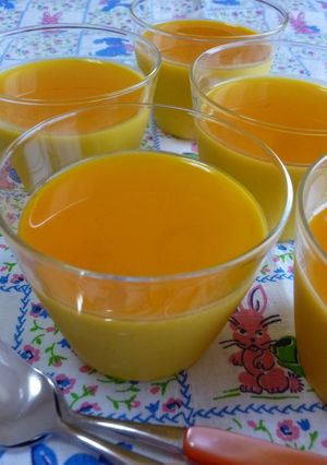 A picture of Kabocha Squash Pudding.