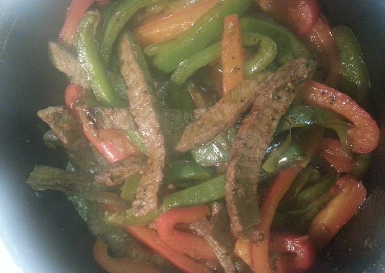 Recipe of Quick Fajita steak marinated w/a1