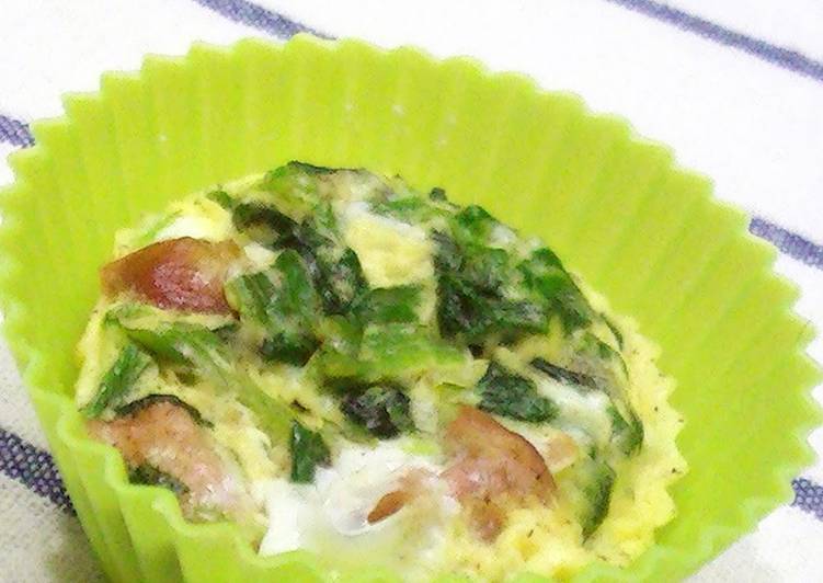 Recipe of Award-winning Bento Portion Fluffy Spinach Quiche