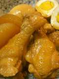 Simple Simmered Chicken Drumsticks, Daikon Radish & Eggs