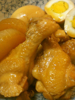 A picture of Simple Simmered Chicken Drumsticks, Daikon Radish & Eggs.