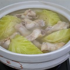 A picture of Pot Cabbage and Chicken Wing Tips Soup.