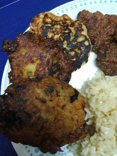 A picture of Corn Apple Fritters 3 ways.