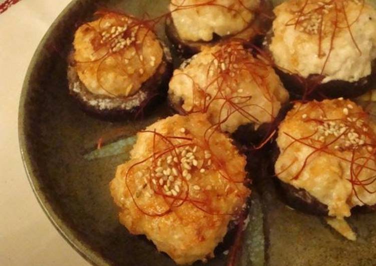Steps to Make Quick Ground Chicken Stuffed Shiitake Mushrooms