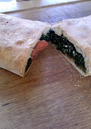 A picture of Spinach & Pepperoni Calzone.