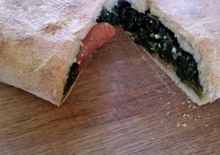 Step-by-Step Guide to Prepare Super Quick Homemade Spinach & Pepperoni Calzone