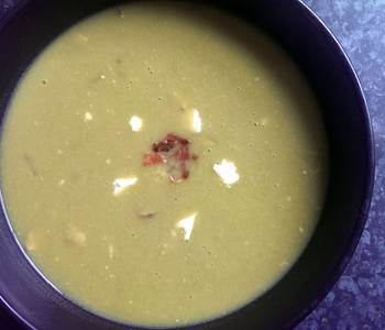Easy Fast Cooking Sophies goats cheese bacon pea  asparagus soup Yummy