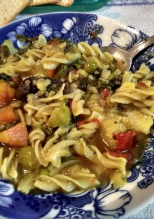 Una foto de Sopa minestrone liviana
