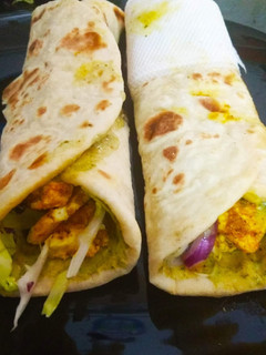 A picture of Paneer Tikka Roll.