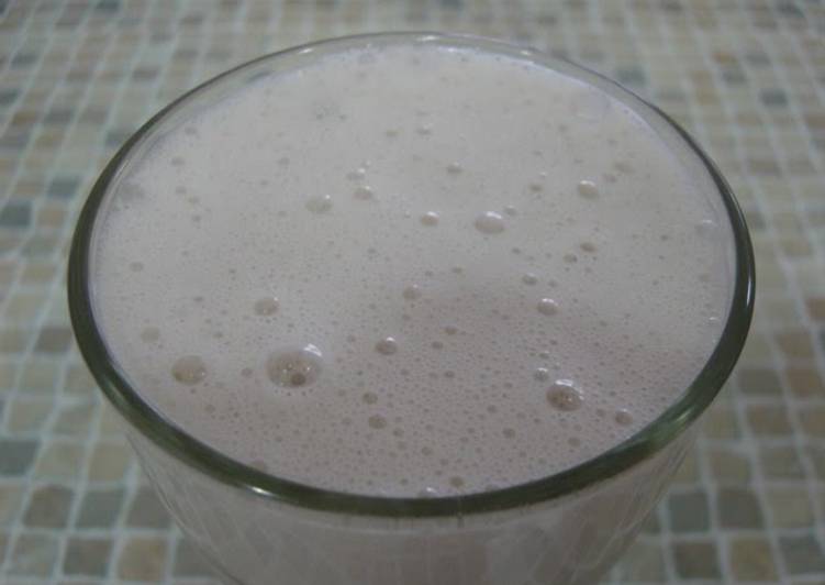 Recipe of Speedy Banana Soy Milk Smoothie without a Mixer | Simple Recipe For One