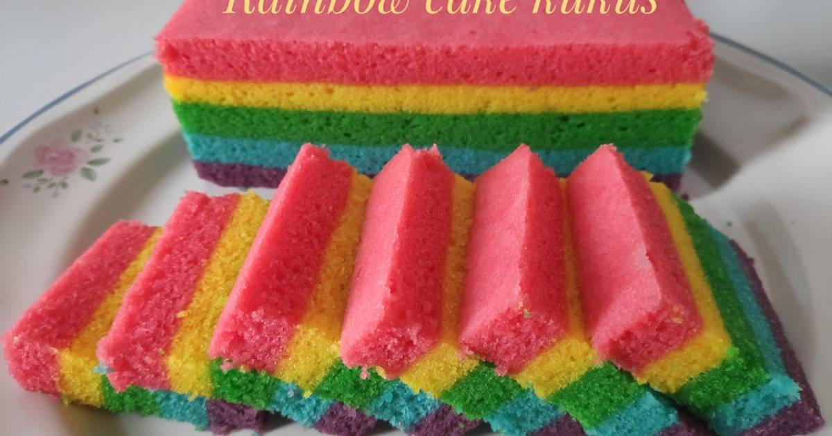 Resep 🌈 Rainbow Cake Kukus 🌈 Oleh Sarah Putri Oktaviani - Cookpad