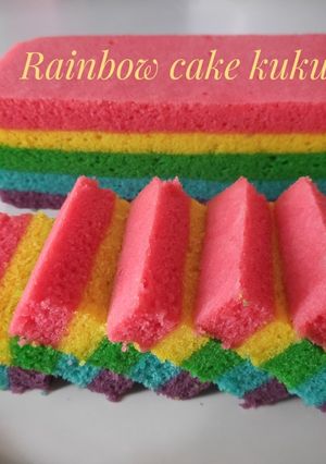 Foto resep 🌈 Rainbow cake kukus 🌈