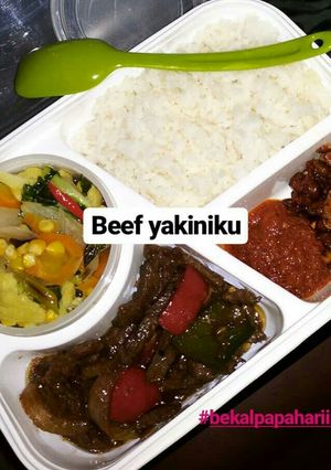 Foto resep Lunch box, Beef yakiniku