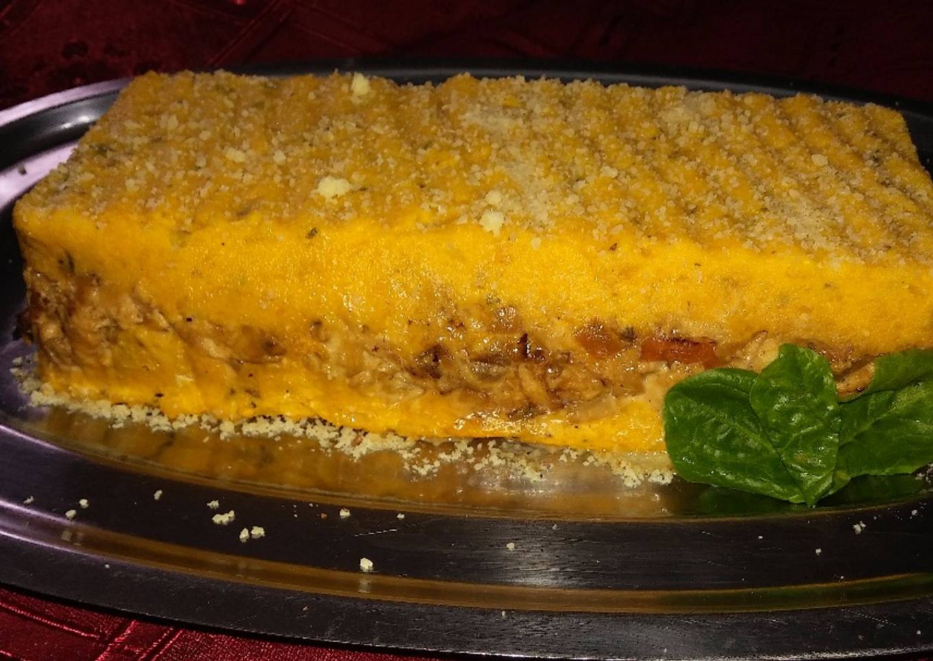 Pastel de pollo y calabaza