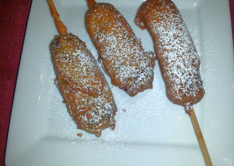 Deep fried snickers bars