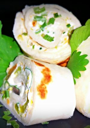 A picture of Mike's Green Chile Pinwheels.