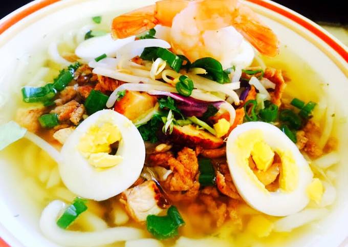 Recipe of Favorite Chicken &amp; Shrimp Quicky Udon Soup