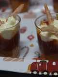 Gambas en vasitos tres colores