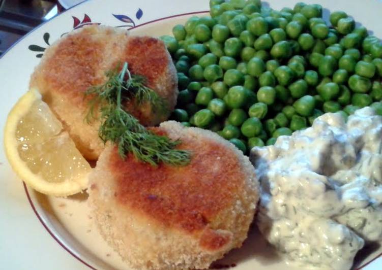 Recipe of Speedy Pink Salmon Fishcakes &amp; Tartare Sauce