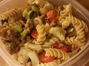 A picture of ground turkey pasta