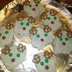 A picture of Sugar reindeer cookies.